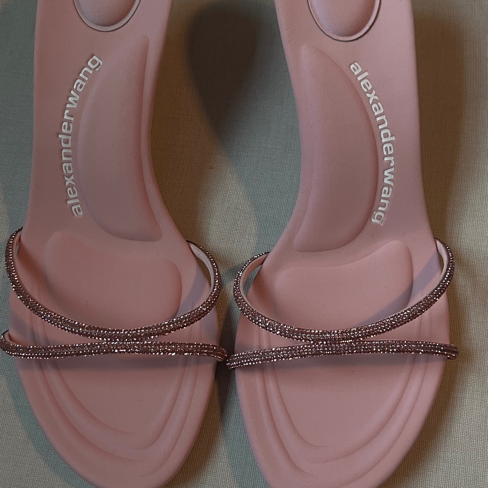 Alexander Wang Pink Sandals with Glittering Straps